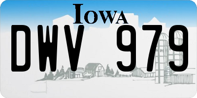 IA license plate DWV979