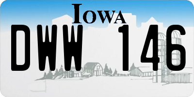 IA license plate DWW146