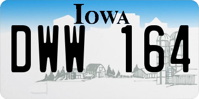 IA license plate DWW164