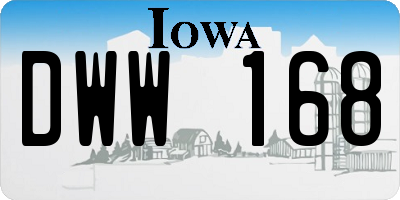 IA license plate DWW168