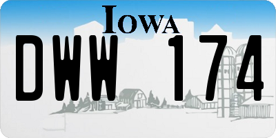 IA license plate DWW174