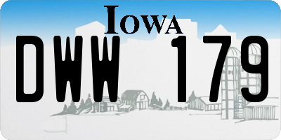 IA license plate DWW179