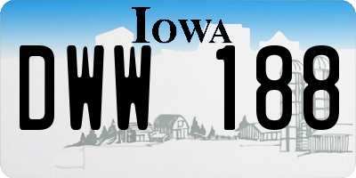 IA license plate DWW188
