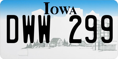 IA license plate DWW299