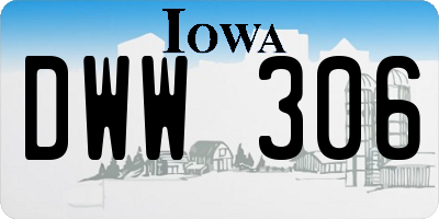 IA license plate DWW306