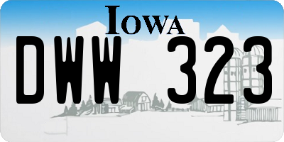 IA license plate DWW323