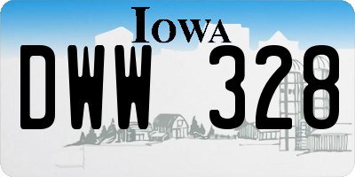 IA license plate DWW328