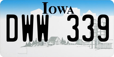 IA license plate DWW339
