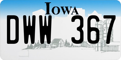 IA license plate DWW367