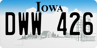 IA license plate DWW426