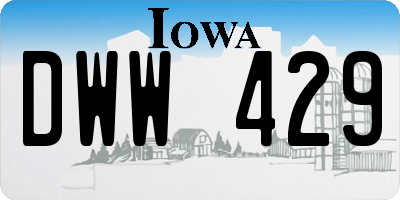 IA license plate DWW429