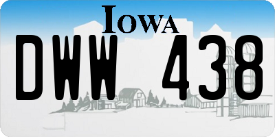 IA license plate DWW438