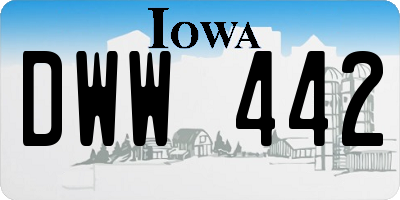 IA license plate DWW442
