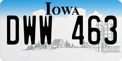 IA license plate DWW463