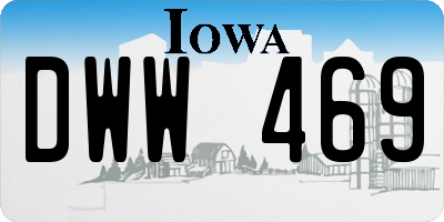 IA license plate DWW469