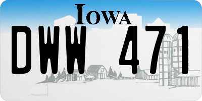 IA license plate DWW471
