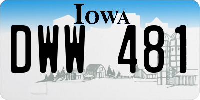 IA license plate DWW481
