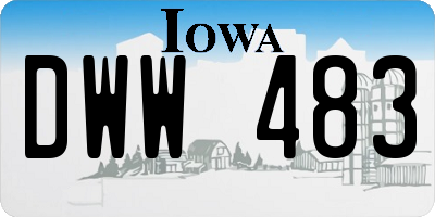 IA license plate DWW483