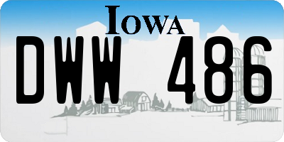 IA license plate DWW486