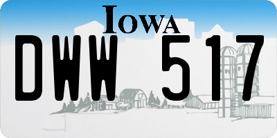 IA license plate DWW517