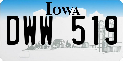 IA license plate DWW519