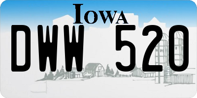 IA license plate DWW520