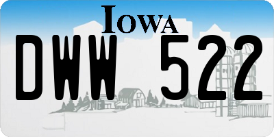 IA license plate DWW522