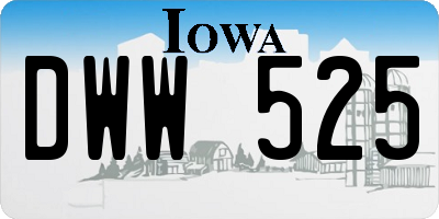 IA license plate DWW525