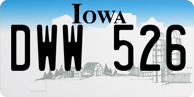 IA license plate DWW526