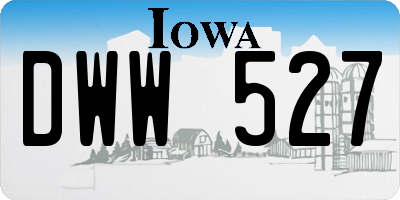 IA license plate DWW527