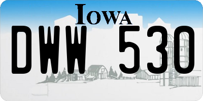 IA license plate DWW530