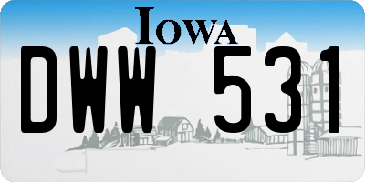IA license plate DWW531