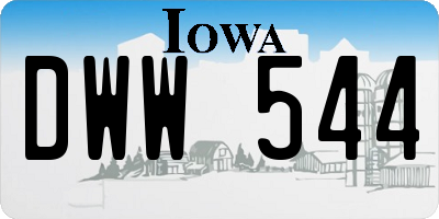 IA license plate DWW544