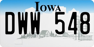 IA license plate DWW548