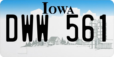 IA license plate DWW561