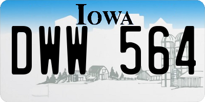 IA license plate DWW564