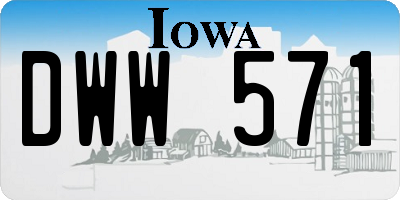 IA license plate DWW571