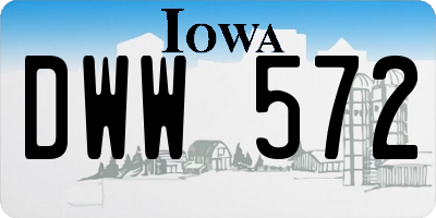 IA license plate DWW572