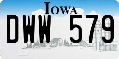IA license plate DWW579