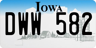 IA license plate DWW582