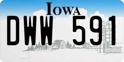 IA license plate DWW591