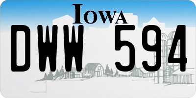 IA license plate DWW594