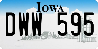 IA license plate DWW595
