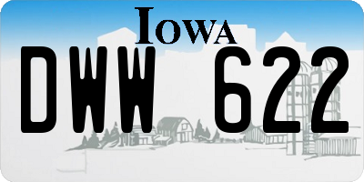 IA license plate DWW622