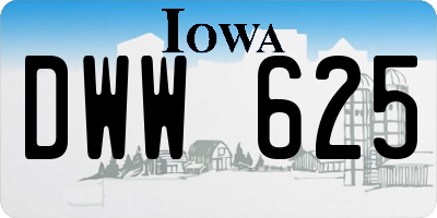 IA license plate DWW625