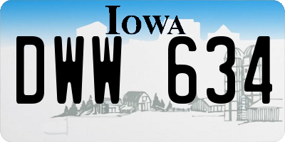 IA license plate DWW634