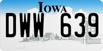 IA license plate DWW639