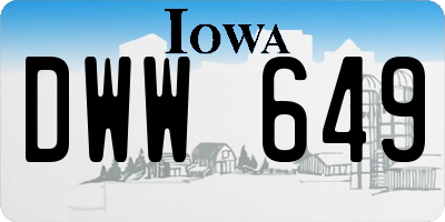 IA license plate DWW649