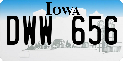 IA license plate DWW656