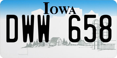 IA license plate DWW658
